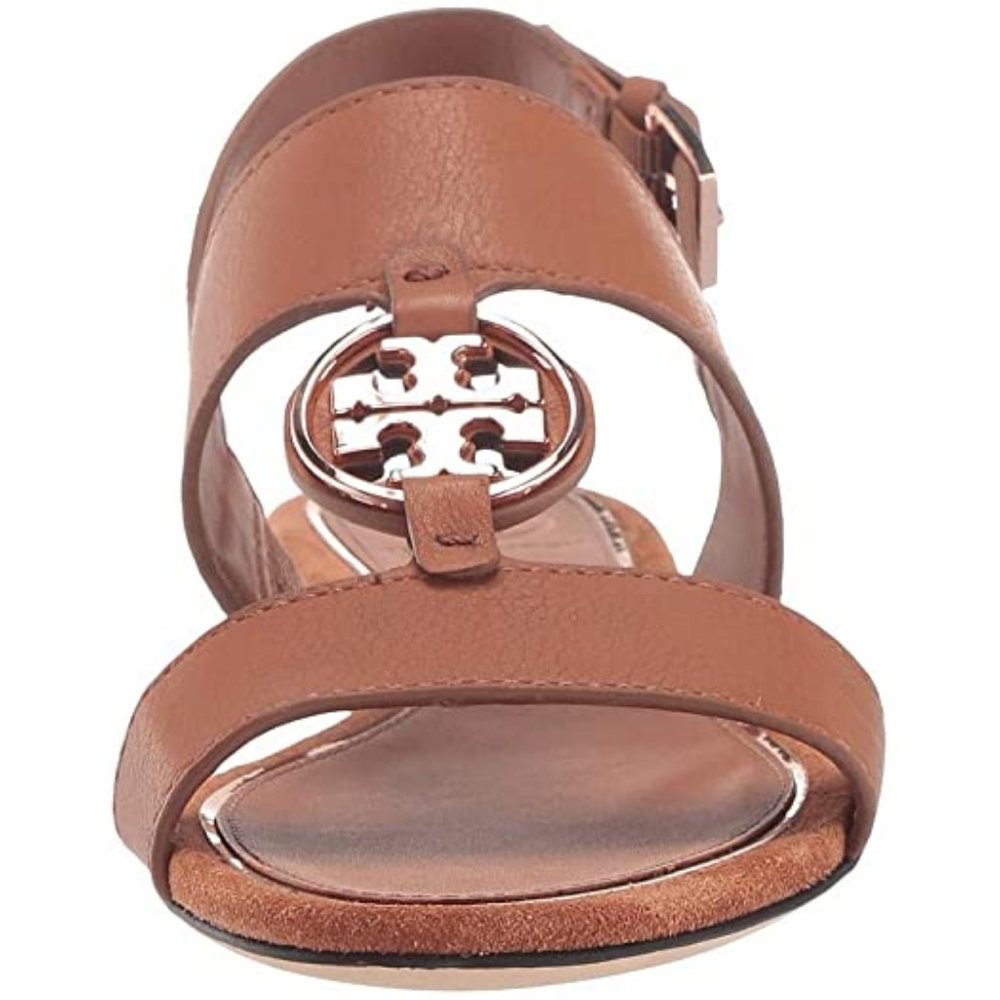 NEW TORY BURCH METAL MILLER LEATHER SANDALS - Picture 3 of 12